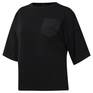 Reebok Training Supply Pocket T Shirt Damen - Schwarz - DE 912-IPZ